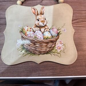 Easter Bunny Wall Decor Cottage Farmhouse Spring Decor